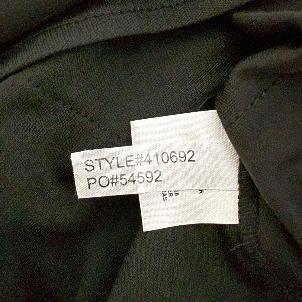 SLNY Black Tiered Chiffon Cocktail Dress Sequin Neckline 8P Petite - Picture 4 of 9